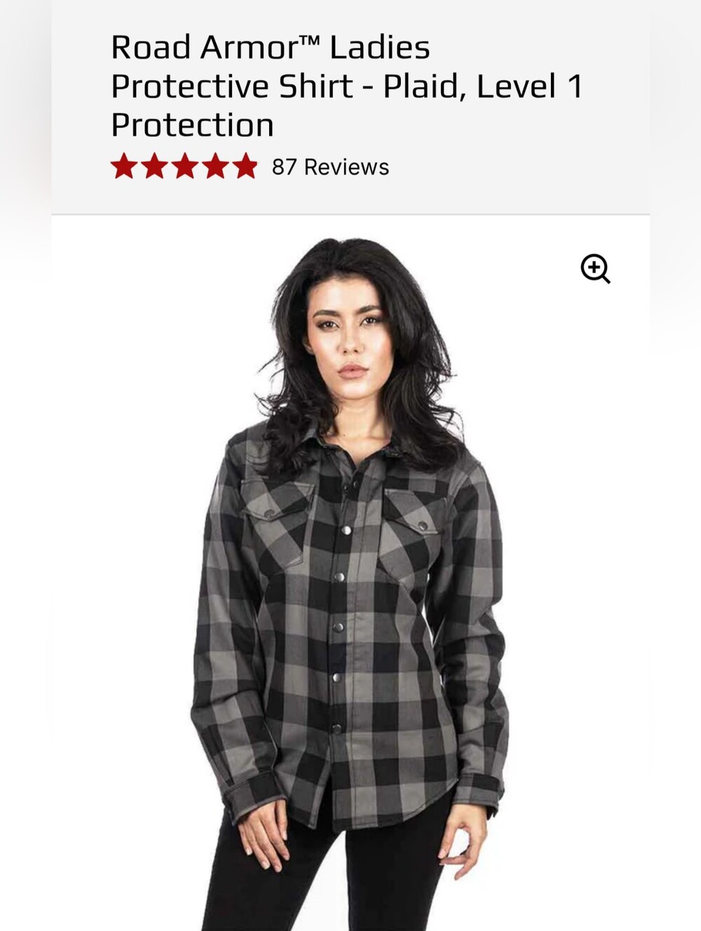 Road Armor™ Ladies Protective Shirt - Plaid, Level 1 Protection